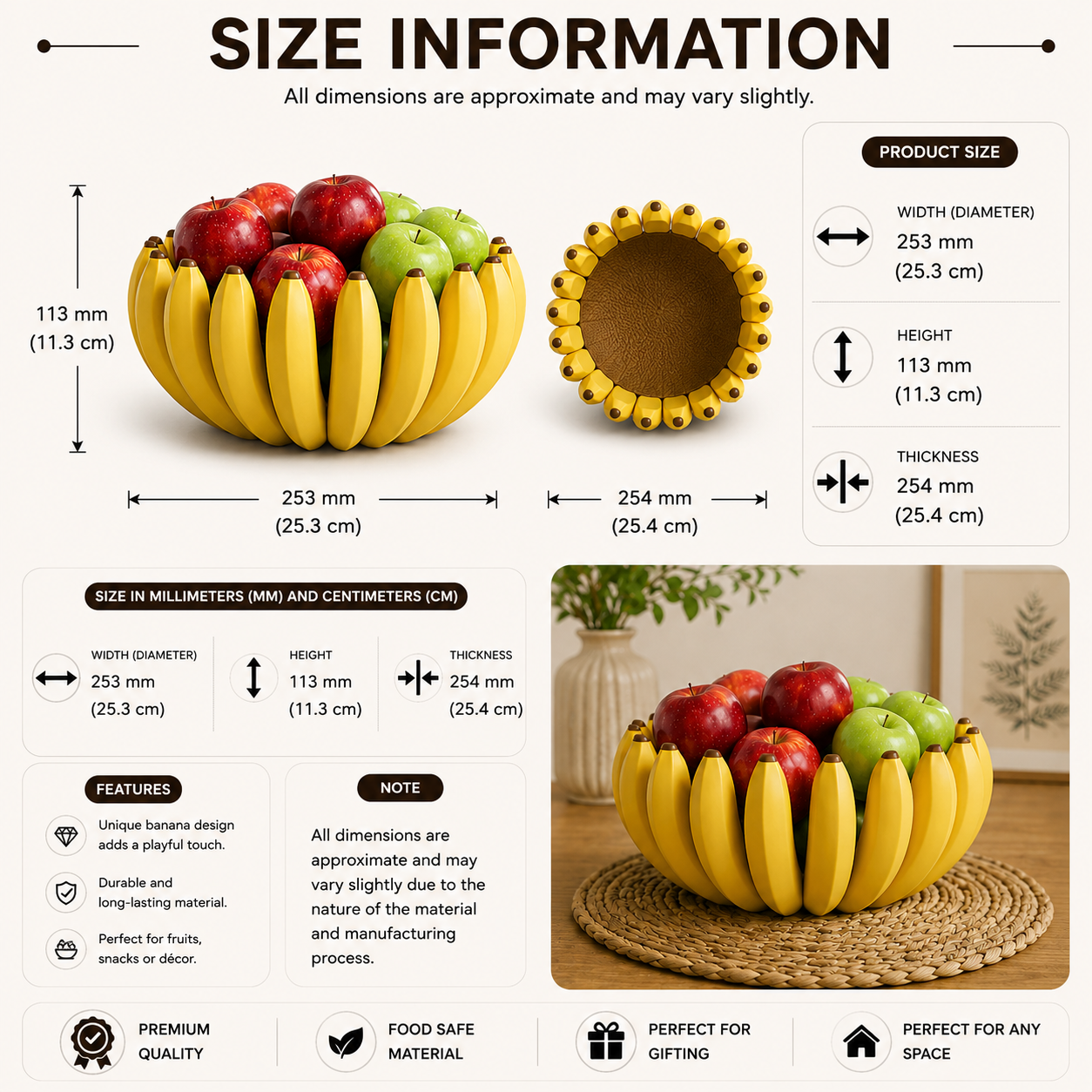Banana Shaped Fruit Storage Bowl