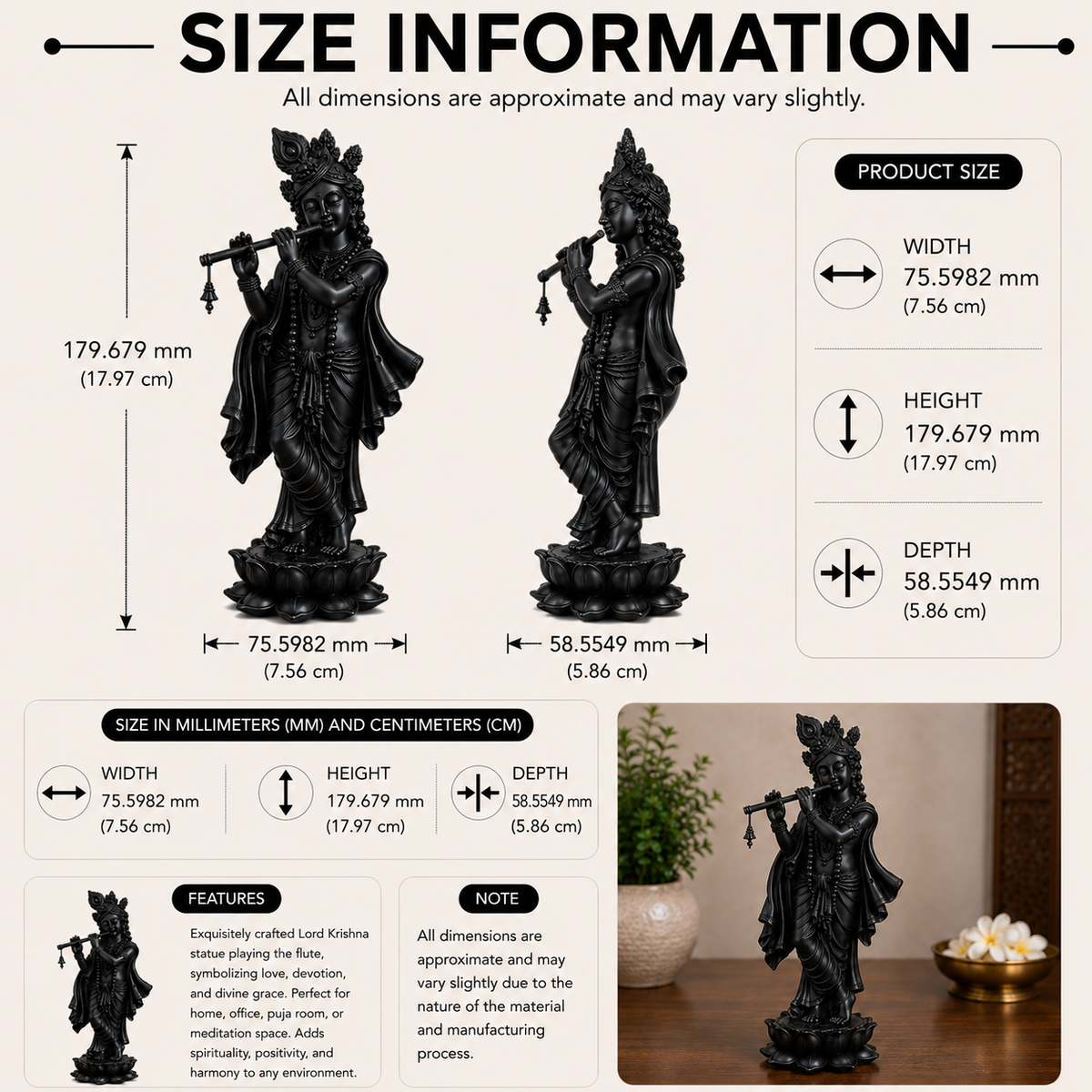 Lord Krishna Artistic Idol