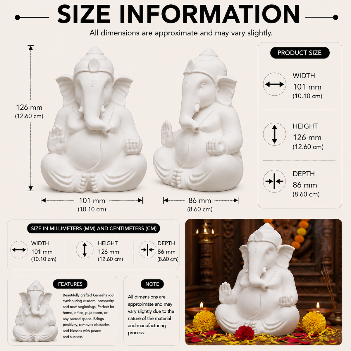 Lord Ganesha Artistic Idol