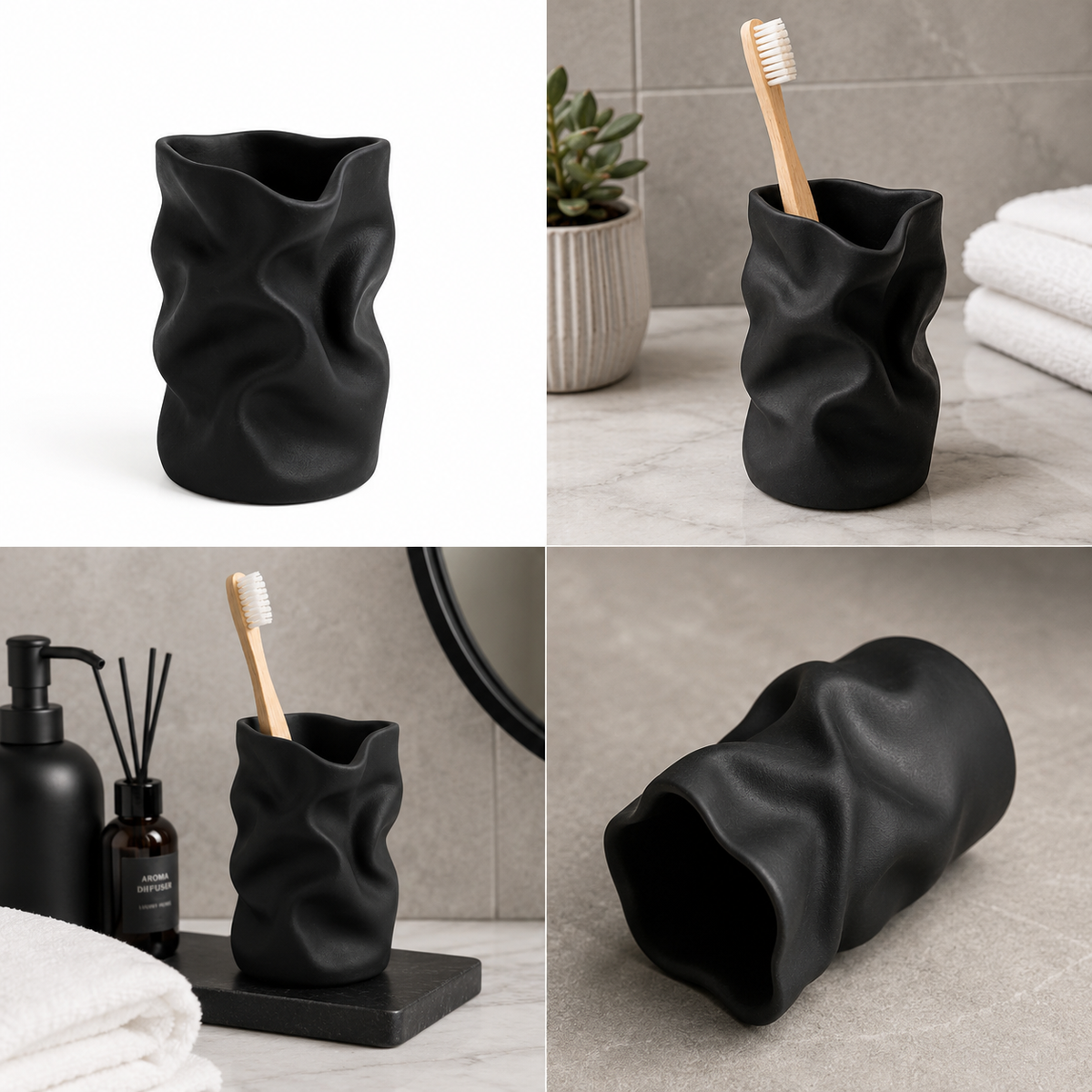 Crushed Shape Toothbrush Stand
